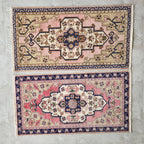 Vintage Uşak Yastık Halı 2'li Set 55 x 102 cm