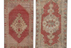 Vintage Türk Yastık Halı 2'li Set 43 x 89 cm