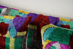 İpek Ikat Kadife Kırlent Kılıfı 3'li Set 40 x 60 cm