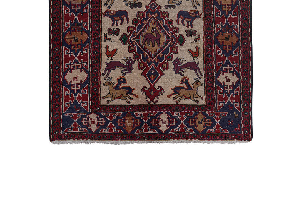 Vintage Sumak Kilim 108 x 143 cm