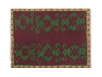 Vintage Türk Damalı Tulu Halı 121 x 156 cm