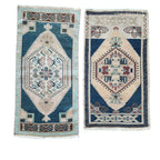 Vintage Türk Yastık Halı 2'li Set 53 x 95 cm