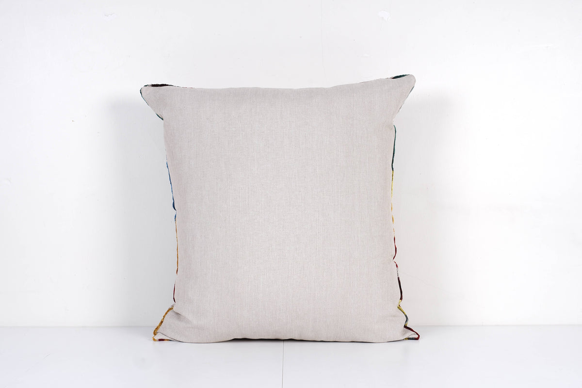 İpek Ikat Kadife Kırlent Kılıfı 56 x 63 cm