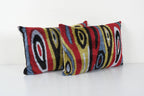İpek Ikat Kadife Kırlent Kılıfı 2'li Set 40 x 60 cm