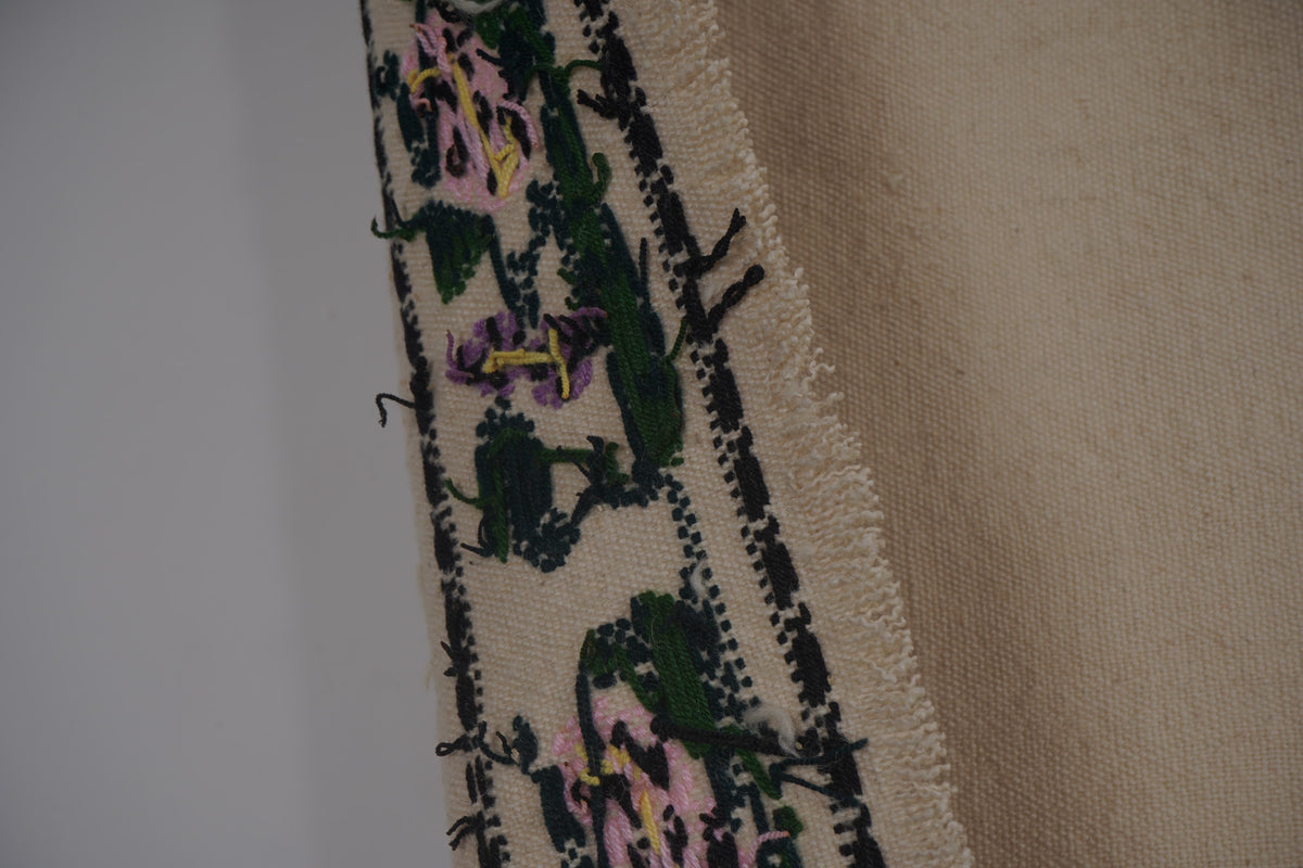 Vintage Aubusson Çiçek Desenli Kilim 160 x 250 cm