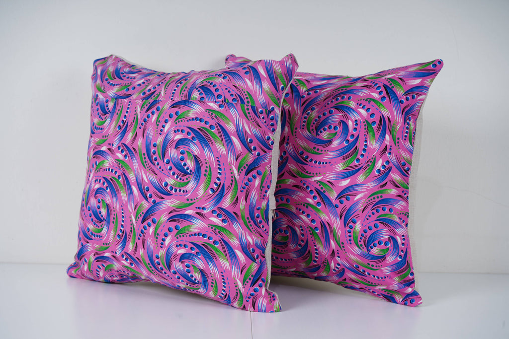 Özbek Baskılı Kırlent Kılıfı 2'li Set 40 x 40 cm