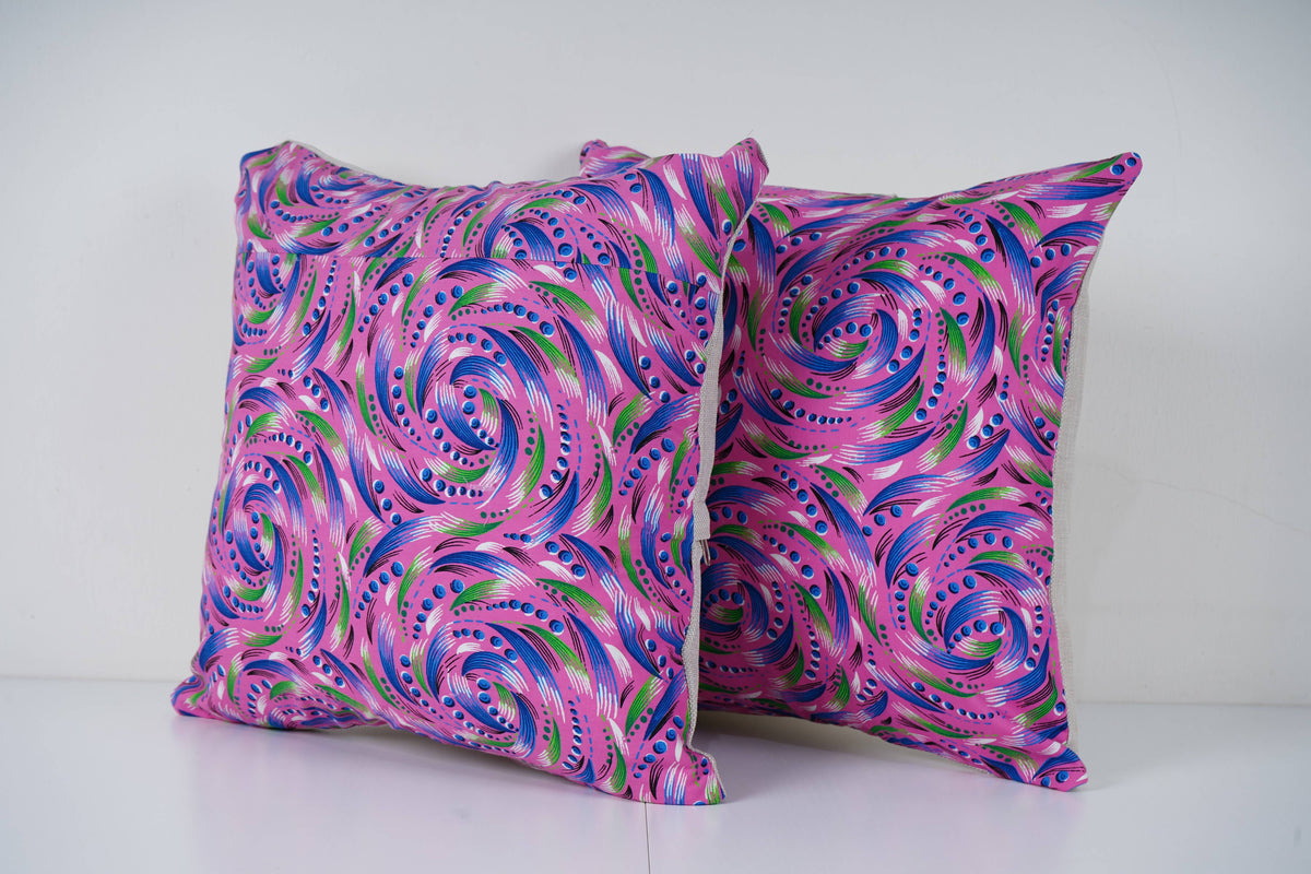 Özbek Baskılı Kırlent Kılıfı 2'li Set 40 x 40 cm