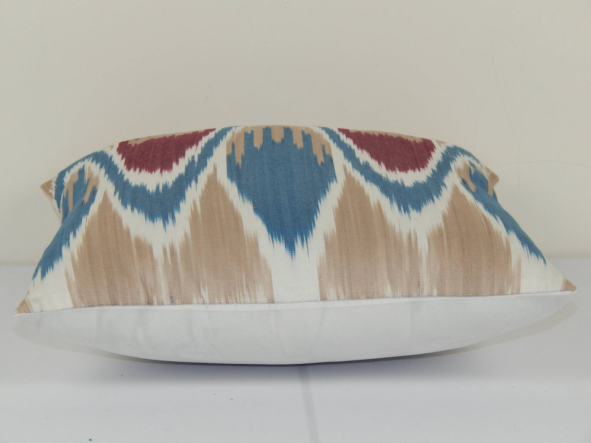 İpek Ikat Kadife Kırlent Kılıfı 32 x 32 cm