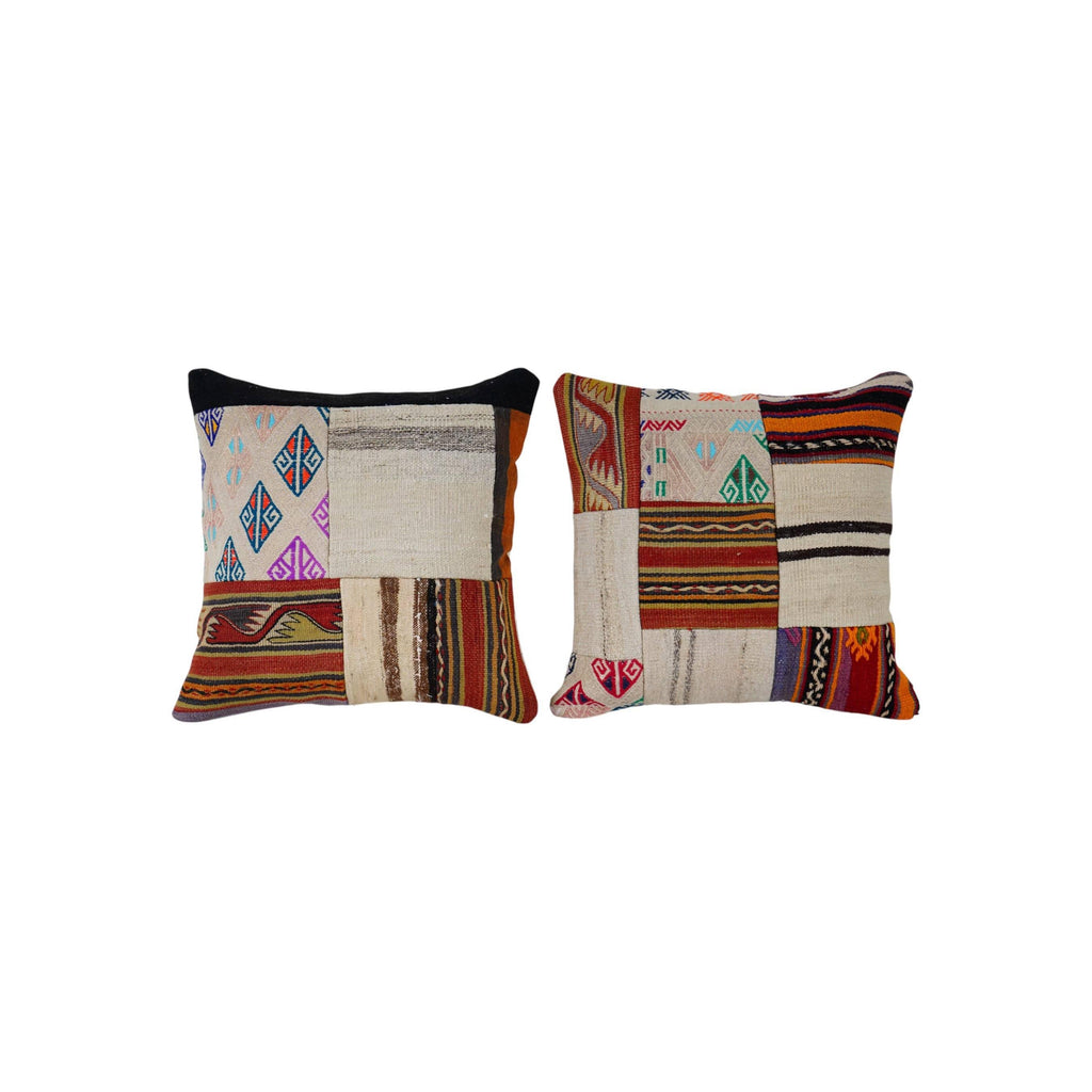 Patchwork Kırlent Kılıfı 2'li Set 50 x 50 cm