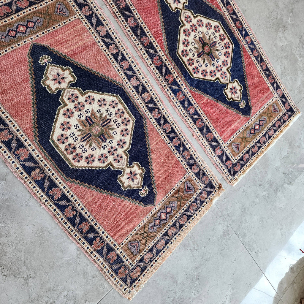 Vintage Uşak Yastık Halı 2'li Set 57 x 100 cm