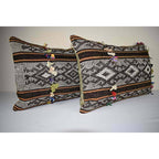 Kilim Kırlent Kılıfı 2'li Set 40 x 60 cm