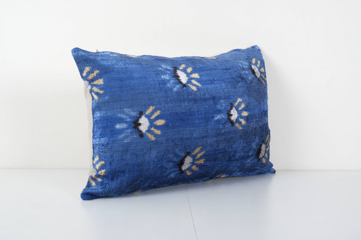 İpek Ikat Kadife Kırlent Kılıfı 40 x 60 cm