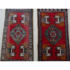 Vintage Türk Yastık Halı 2'li Set 53 x 104 cm