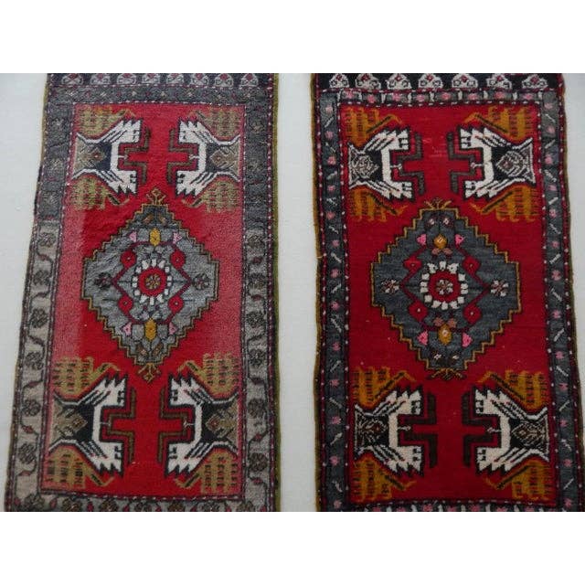 Vintage Türk Yastık Halı 2'li Set 53 x 104 cm