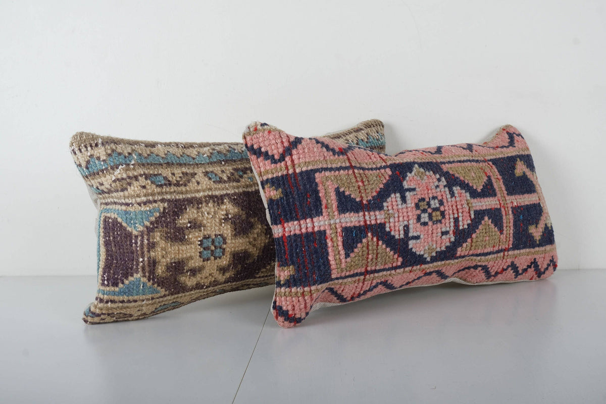 Halı Kırlent Kılıfı 2'li Set 25 x 50 cm