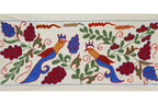 Kuş Desenli Suzani Duvar Örtüsü 44 x 96 cm