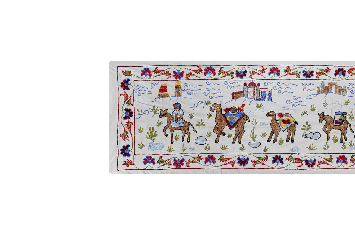 El İşlemesi Suzani Yolluk 51 x 190 cm