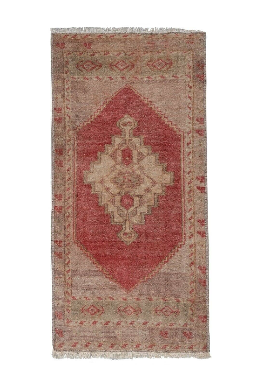 Vintage Türk Yastık Halı 2'li Set 43 x 89 cm