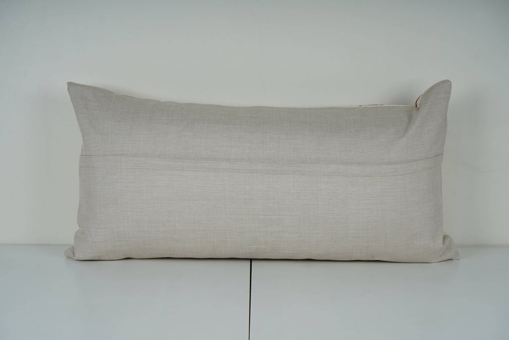 Kuş Desenli Suzani Kırlent Kılıfı 42 x 85 cm