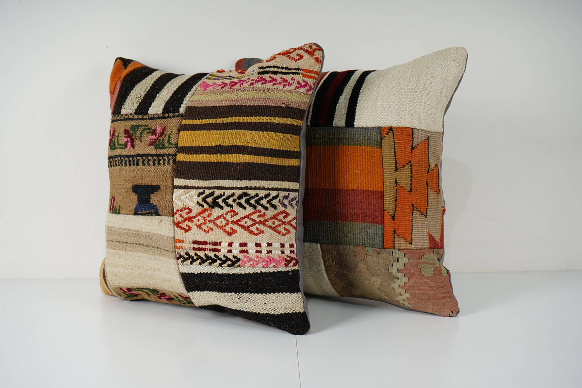 Kilim Kırlent Kılıfı 2'li Set 50 x 50 cm