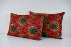 Özbek Baskılı Kırlent Kılıfı 2'li Set 40 x 57 cm