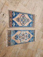Vintage Türk Yastık Halı 2'li Set 43 x 99 cm