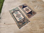 Vintage Türk Yastık Halı 2'li Set 50 x 97 cm