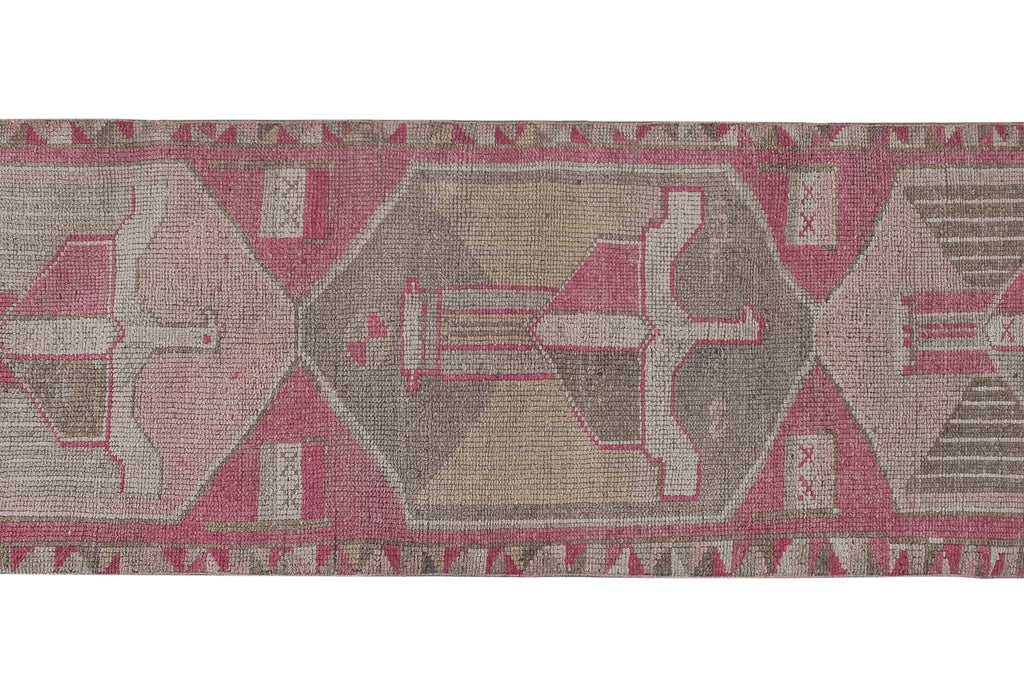 Vintage Türk Halı Yolluk 103 x 351 cm