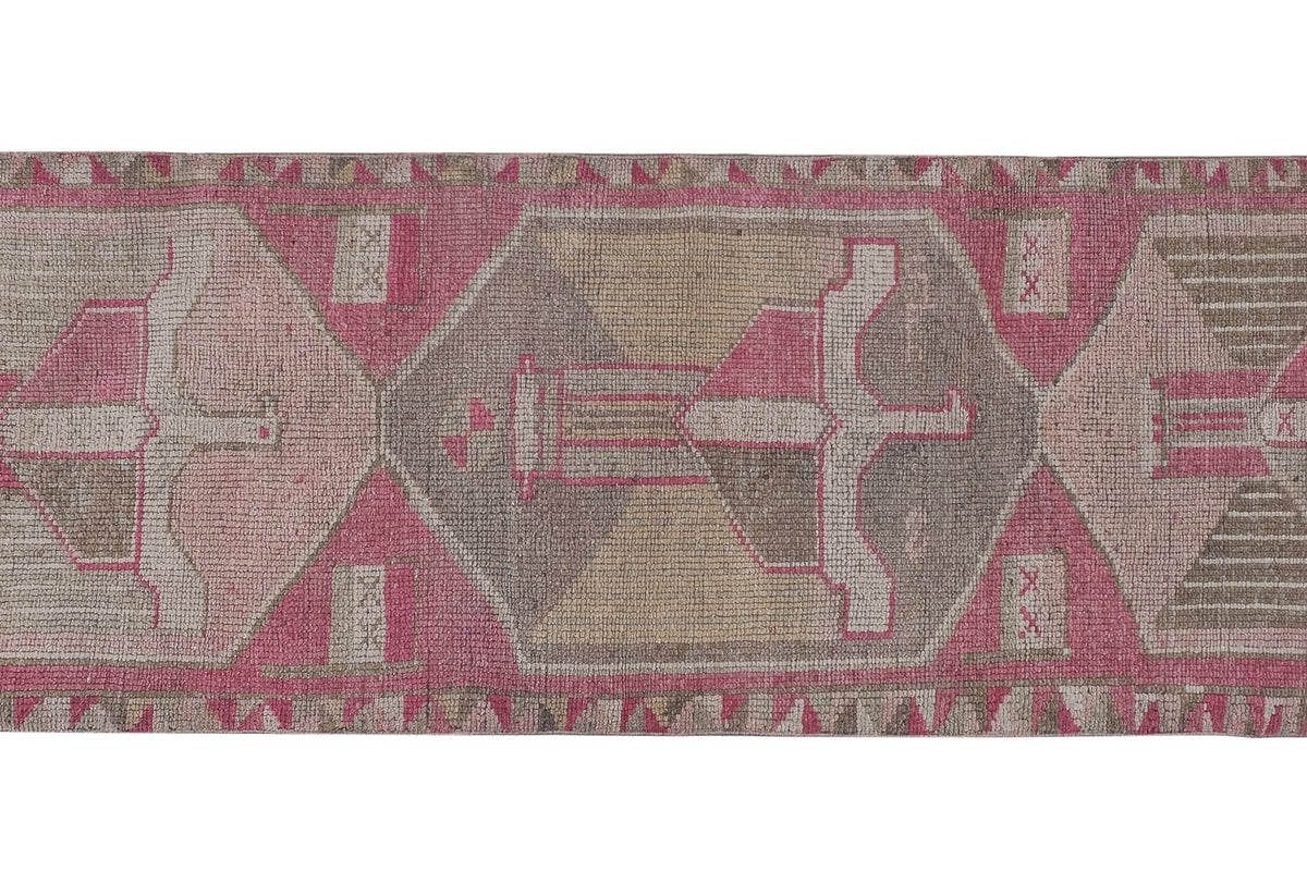 Vintage Türk Halı Yolluk 103 x 351 cm