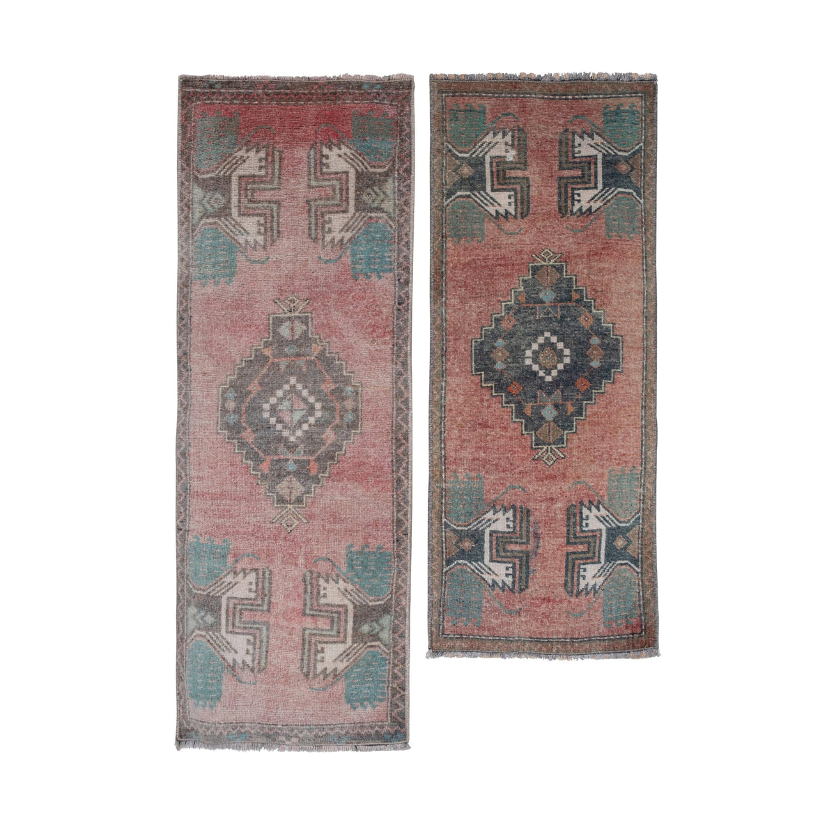 Vintage Uşak Yastık Halı 2'li Set 46 x 120 cm