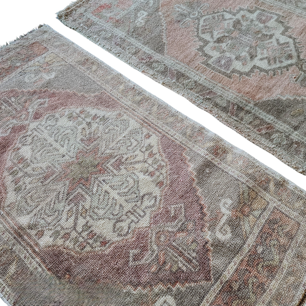 Vintage Türk Yastık Halı 2'li Set 54 x 97 cm