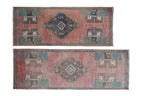 Vintage Uşak Yastık Halı 2'li Set 46 x 120 cm