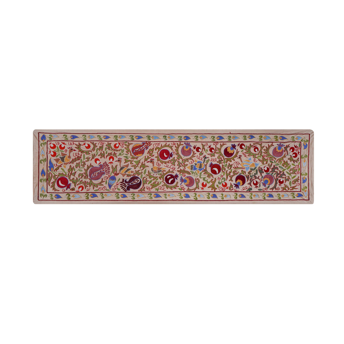 Kuş Desenli Suzani Duvar Örtüsü 52 x 191 cm