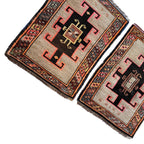 Vintage Uşak Yastık Halı 2'li Set 57 x 78 cm