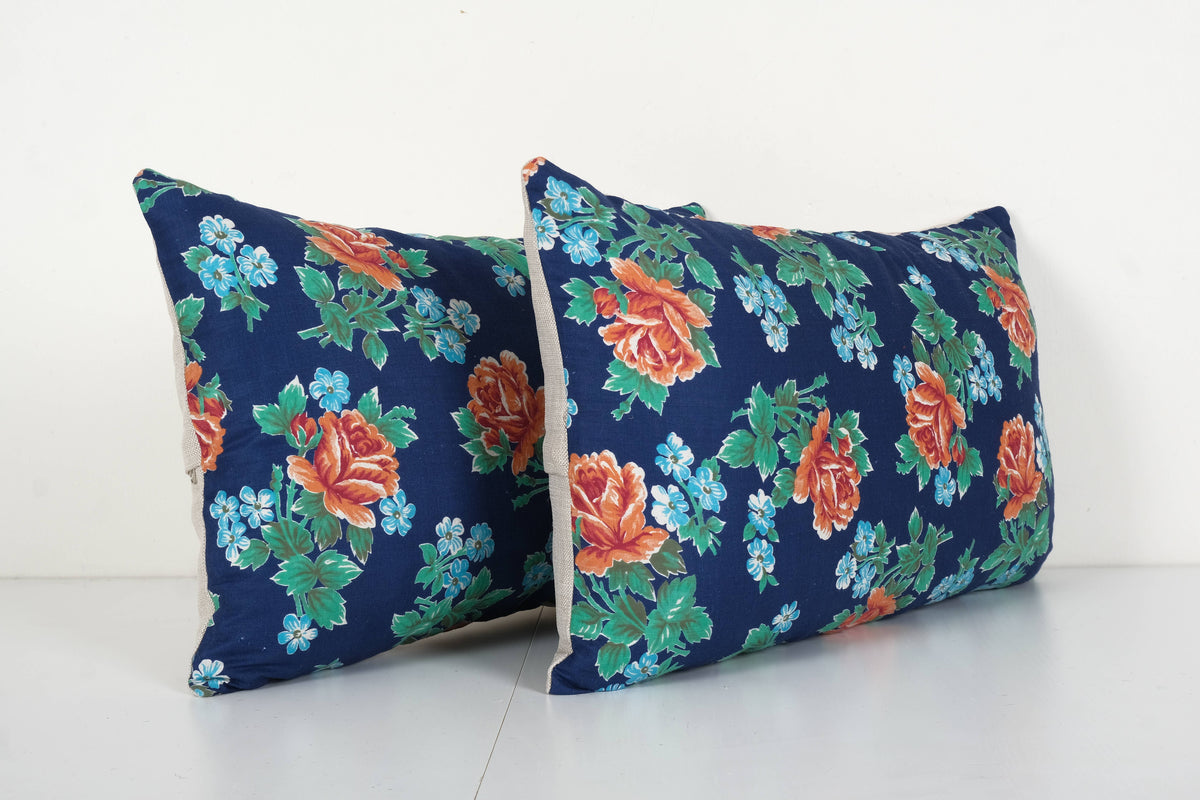Özbek Baskılı Kırlent Kılıfı 2'li Set 35 x 55 cm