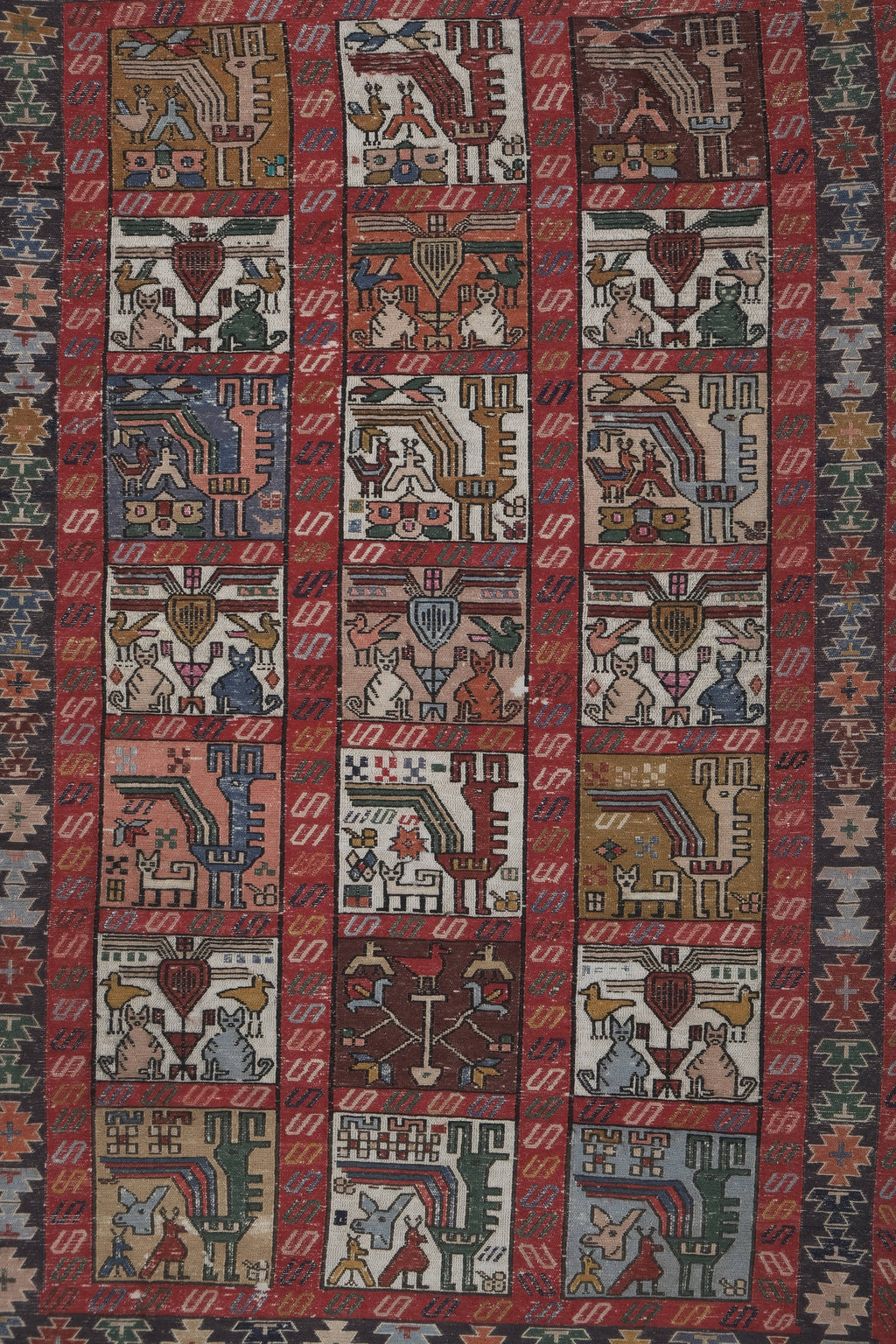 Vintage Türk Sumak Halı 120 x 185 cm
