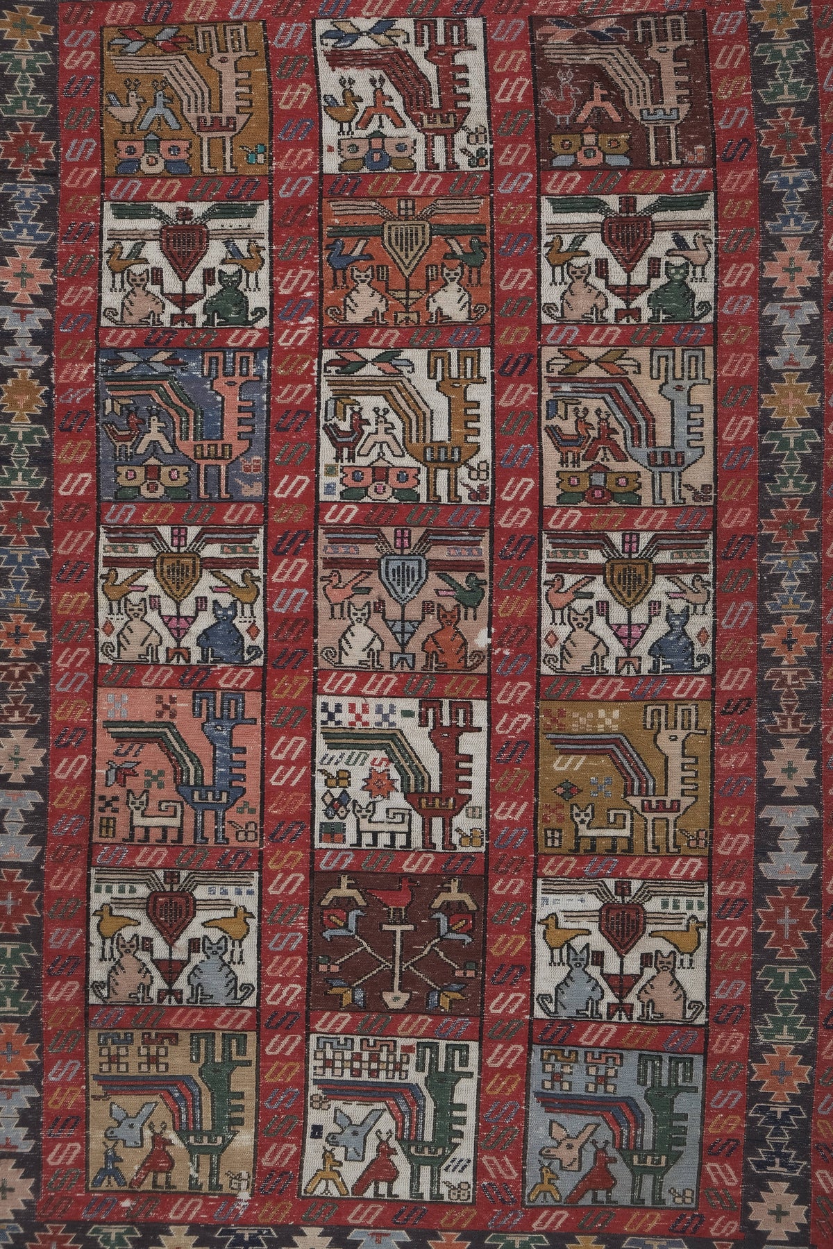 Vintage Türk Sumak Halı 120 x 185 cm