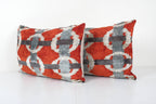 İpek Ikat Kadife Kırlent Kılıfı 40 x 66 cm