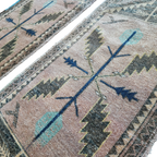 Vintage Türk Yastık Halı 2'li Set 50 x 115 cm