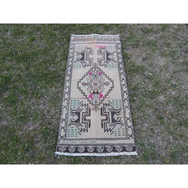 Vintage Türk Halı 49 x 102 cm