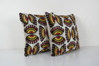 İpek Ikat Kadife Kırlent Kılıfı 2'li Set 54 x 57 cm