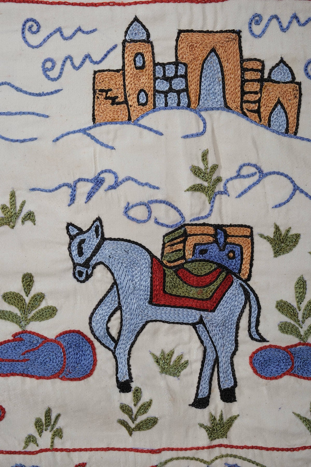 El İşlemesi Suzani Yolluk 50 x 185 cm