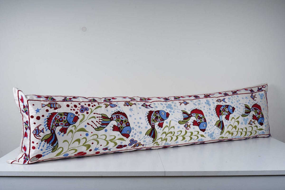 Suzani Kırlent Kılıfı 45 x 185 cm