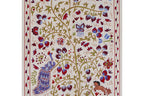 Tavus Kuşu Desenli Suzani Duvar Örtüsü 108 x 184 cm