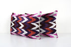 İpek Ikat Kadife Kırlent Kılıfı 2'li Set 40 x 60 cm