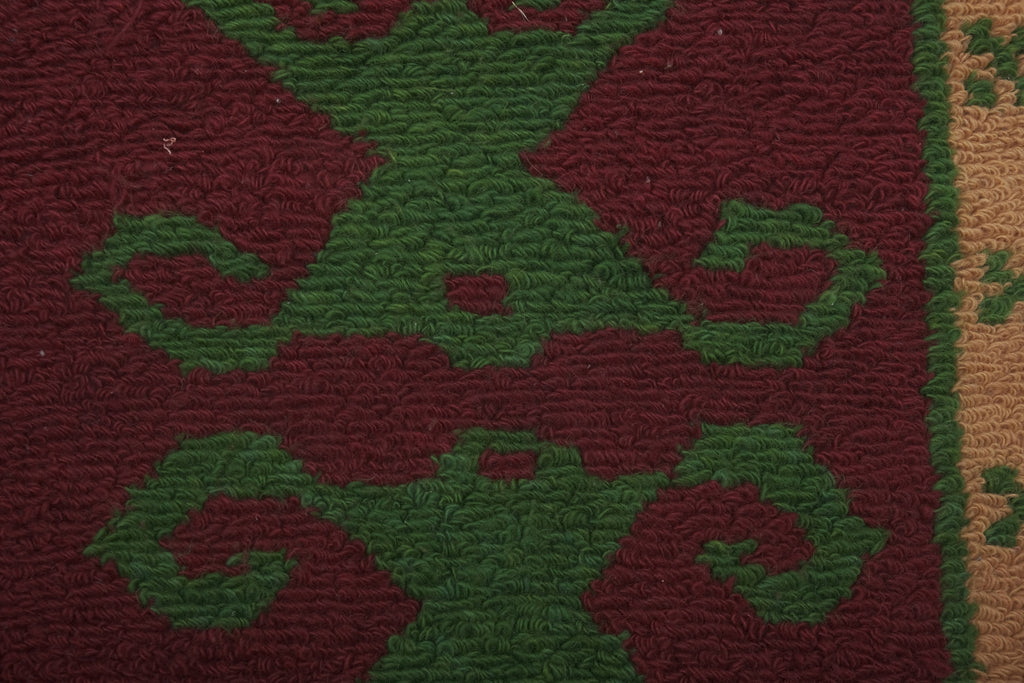 Vintage Türk Damalı Tulu Halı 121 x 156 cm