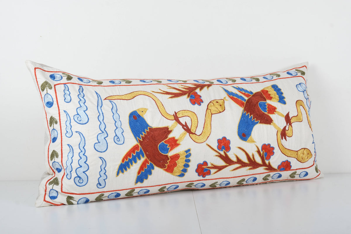 Yılan Desenli Suzani Kırlent Kılıfı 45 x 92 cm