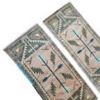 Vintage Türk Yastık Halı 2'li Set 50 x 115 cm