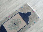 Vintage Uşak Halı 44 x 94 cm