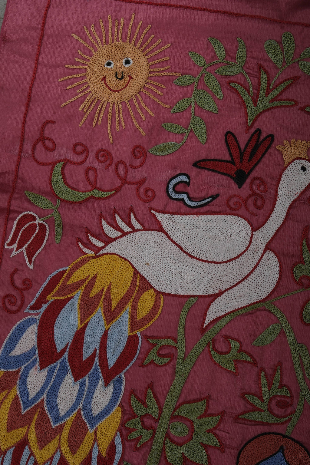 Tavus Kuşu Desenli Suzani Yolluk 54 x 190 cm